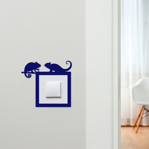 Light Switch Surround Chameleon Lizard Decorative Switch Plate Cover Frame