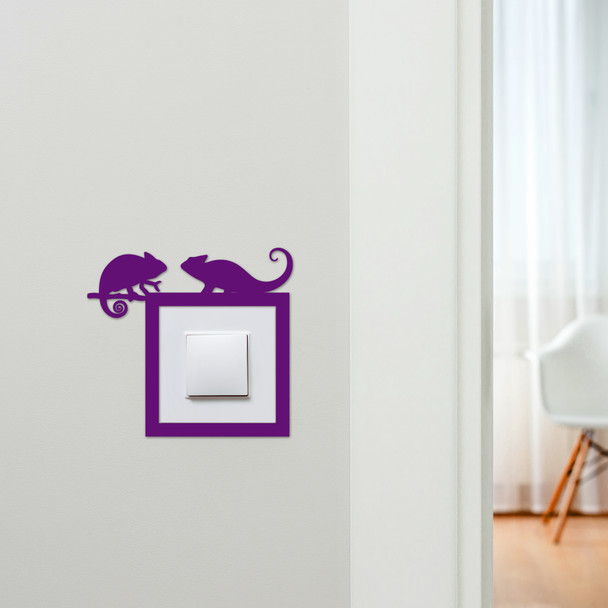 Light Switch Surround Chameleon Lizard Decorative Switch Plate Cover Frame