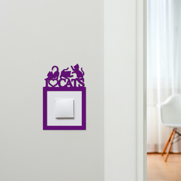 Light Switch Surround Love Cats Decorative Switch Plate Cover Frame