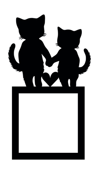 Light Switch Surround Cute Cat Couple Decorative Switch Plate Cover Frame