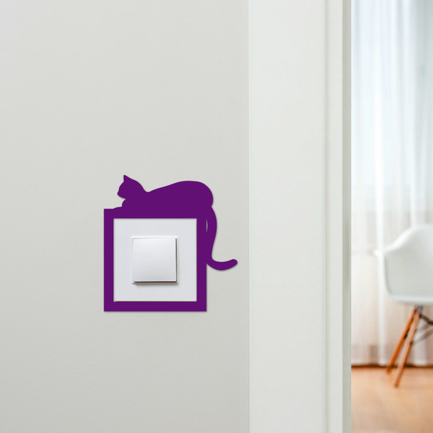 Light Switch Surround Cat Laying Down Decorative Switch Plate Cover Frame