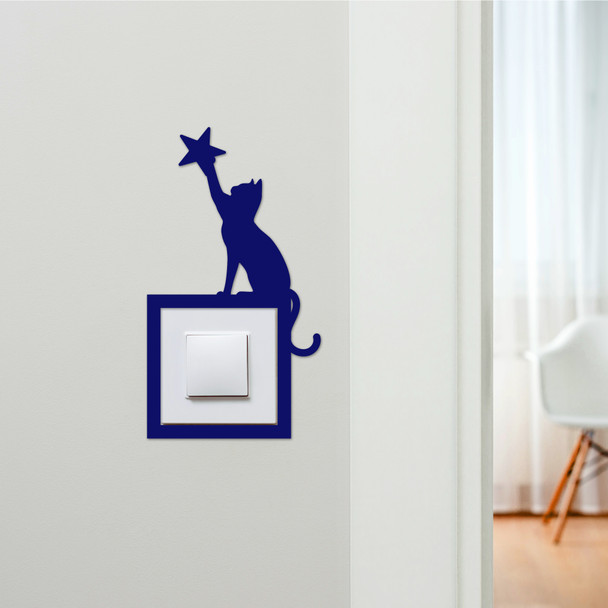 Light Switch Surround Cat Star Decorative Switch Plate Cover Frame