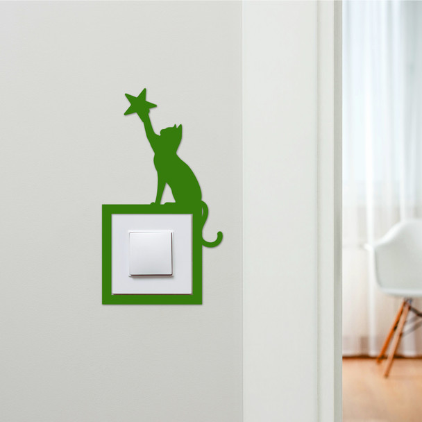 Light Switch Surround Cat Star Decorative Switch Plate Cover Frame