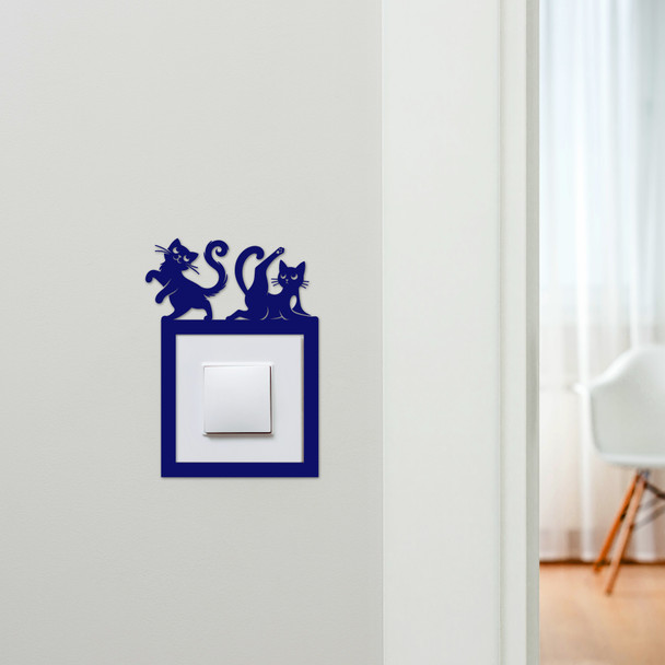 Light Switch Surround Two Cats Decorative Switch Plate Cover Frame