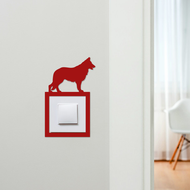 Light Switch Surround German Shepherd Dog Decorative Switch Plate Cover Frame
