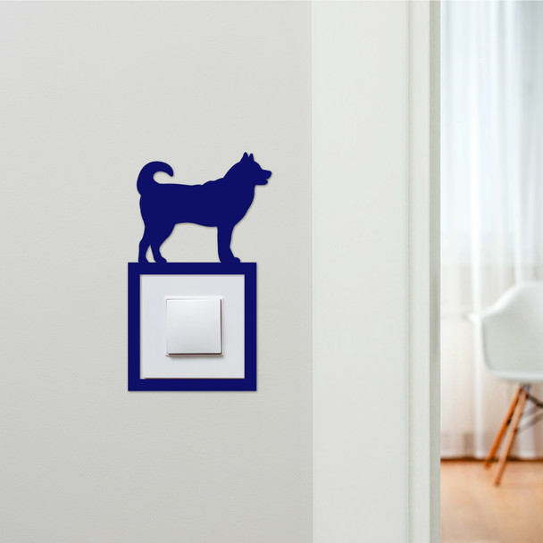 Light Switch Surround Husky Dog Decorative Switch Plate Cover Frame