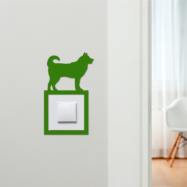 Light Switch Surround Husky Dog Decorative Switch Plate Cover Frame