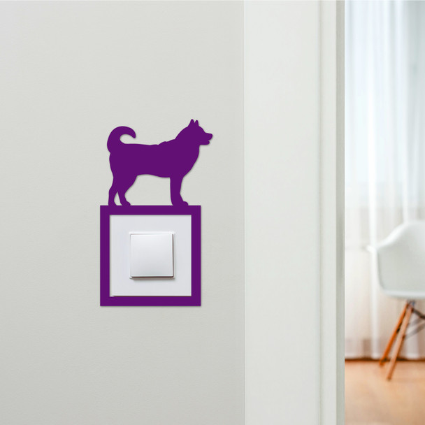 Light Switch Surround Husky Dog Decorative Switch Plate Cover Frame