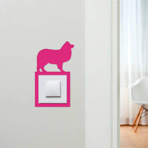 Light Switch Surround Shetland Sheepdog Dog Decorative Switch Plate Cover Frame