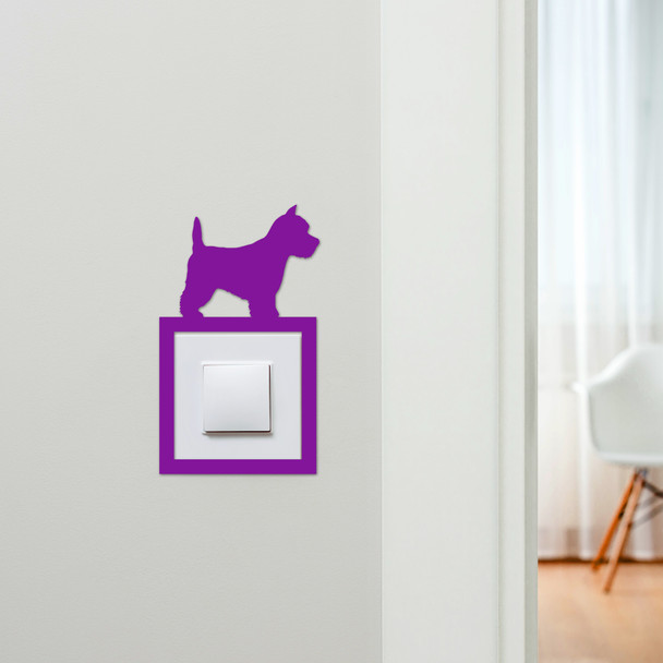 Light Switch Surround West Highland Terrier Dog Decorative Switch Cover Frame