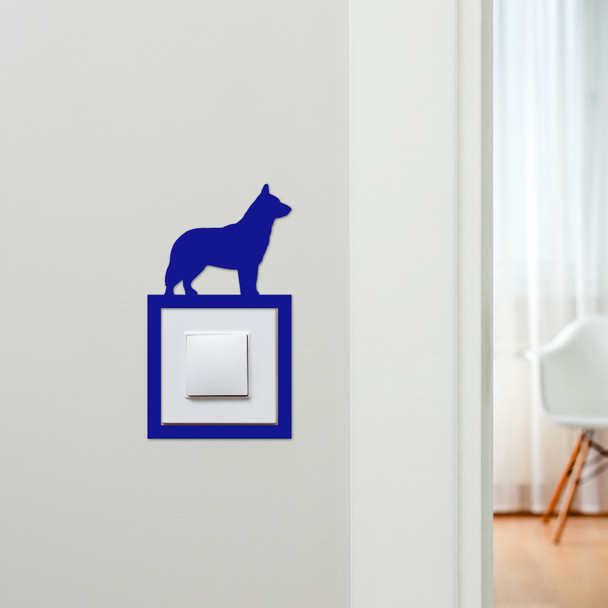 Light Switch Surround Blue Heeler Dog Decorative Switch Plate Cover Frame