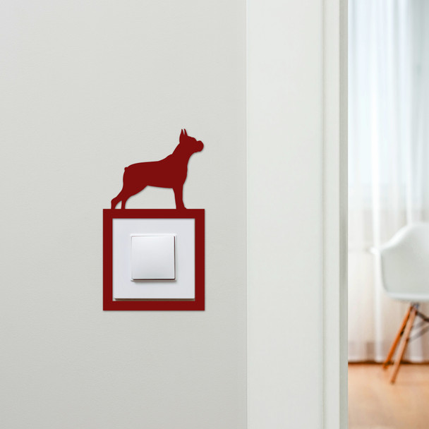 Light Switch Surround Boxer Dog Decorative Switch Plate Cover Frame