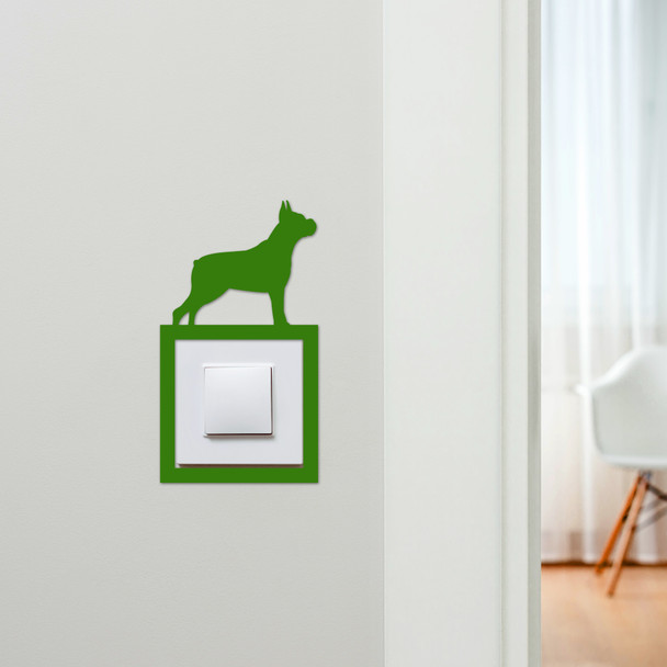 Light Switch Surround Boxer Dog Decorative Switch Plate Cover Frame