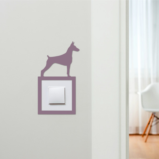 Light Switch Surround Doberman Dog Decorative Switch Plate Cover Frame
