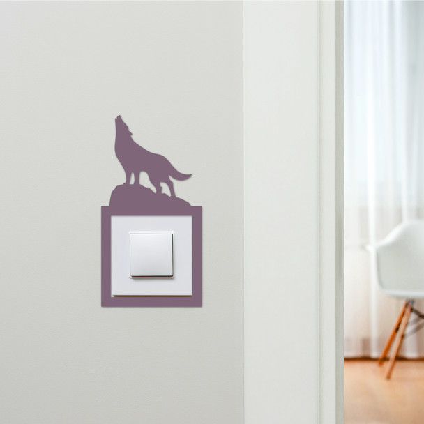 Light Switch Surround Wolf Howling Decorative Switch Plate Cover Frame