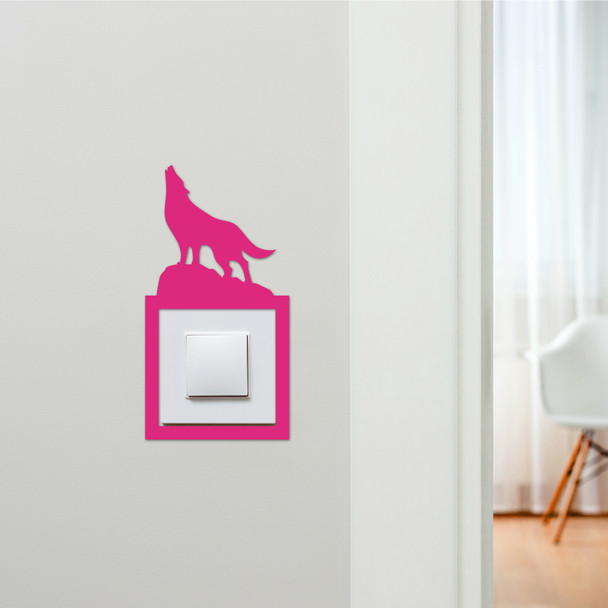 Light Switch Surround Wolf Howling Decorative Switch Plate Cover Frame