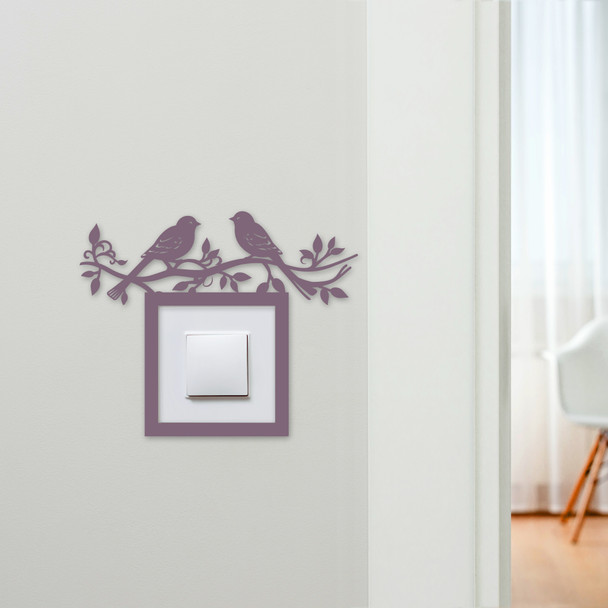 Light Switch Surround Birds Leaves Decorative Switch Plate Cover Frame