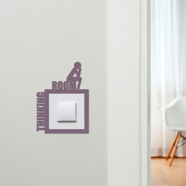 Light Switch Surround Thinking Room Toilet Funny Decorative Switch Cover Frame