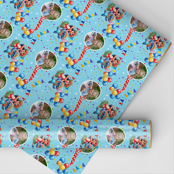 Personalised Wrapping Paper Kids Birthday Lilo & Stitch Photo Custom Gift-Wrap