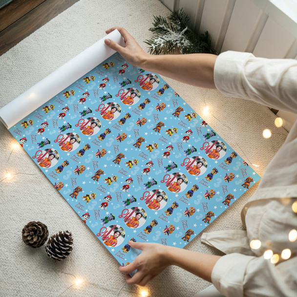 Personalised Wrapping Paper Kids Birthday Paw Patrol Photo Custom Gift Wrap