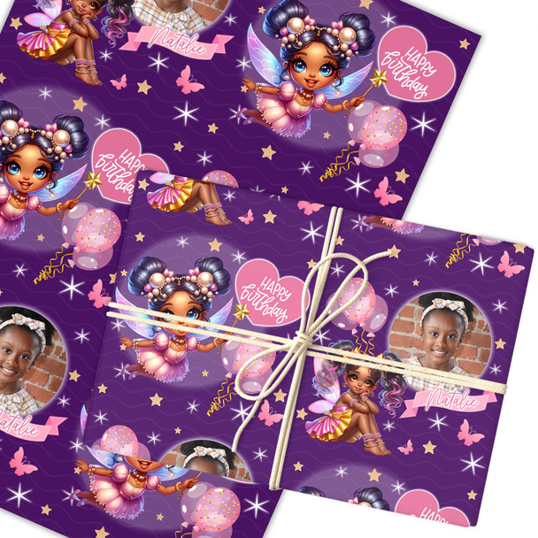 Personalised Wrapping Paper Kids Birthday Pink Girl Photo Custom Gift Wrap Personalised Wrapping Paper Kids Birthday Pink Girl Photo Custom Gift Wrap