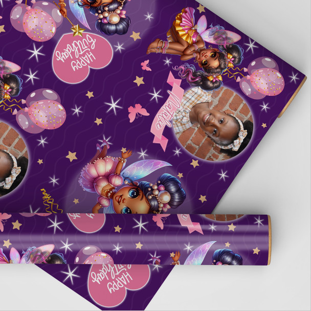 Personalised Wrapping Paper Kids Birthday Pink Girl Photo Custom Gift Wrap Personalised Wrapping Paper Kids Birthday Pink Girl Photo Custom Gift Wrap