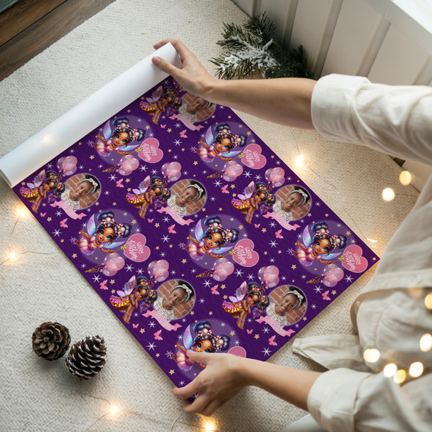 Personalised Wrapping Paper Kids Birthday Pink Girl Photo Custom Gift Wrap Personalised Wrapping Paper Kids Birthday Pink Girl Photo Custom Gift Wrap