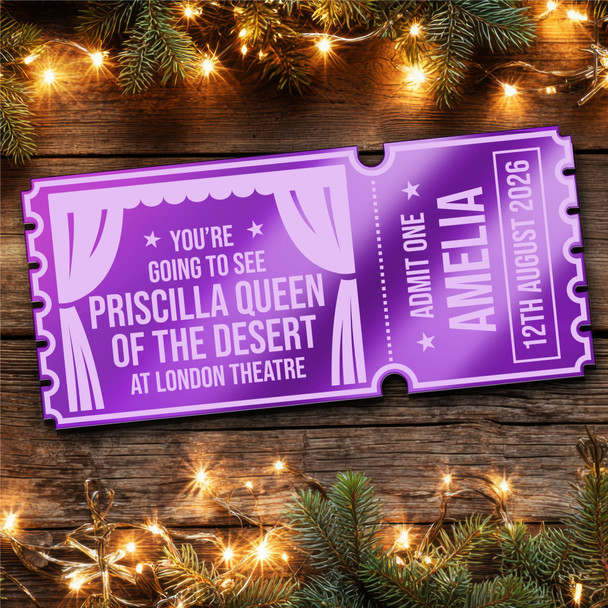 Purple Mirror Acrylic Ticket Priscilla Queen Of The Desert Musical Theatre