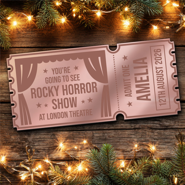 Purple Mirror Acrylic Ticket Rocky Horror Show Theatre Musical Personalised Purple Mirror Acrylic Ticket Rocky Horror Show Theatre Musical Personalised