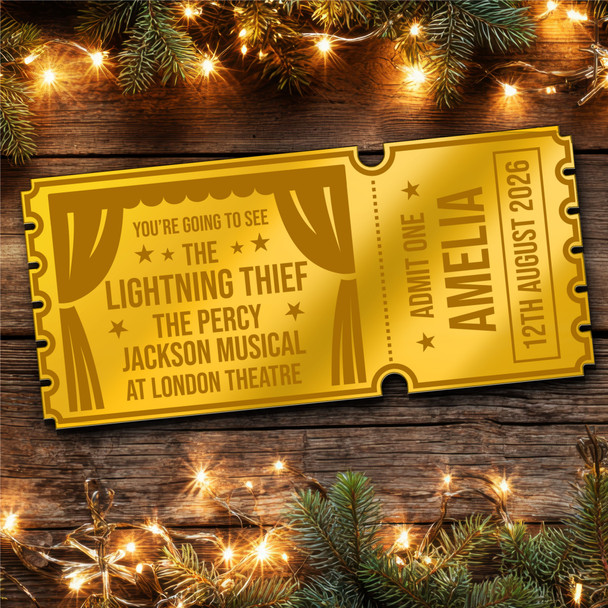 Red Mirror Acrylic Ticket The Lightning Thief The Percy Jackson Theatre Show