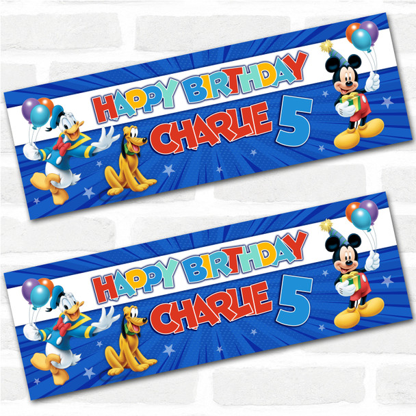 Personalised Party Banner For Kids Birthday Mickey Mouse Clubhouse