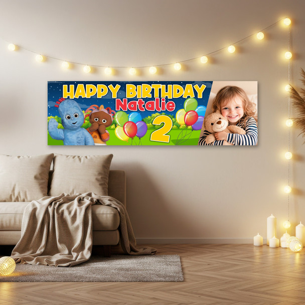 Personalised Party Banner For Kids Birthday In The Night Garden Photo