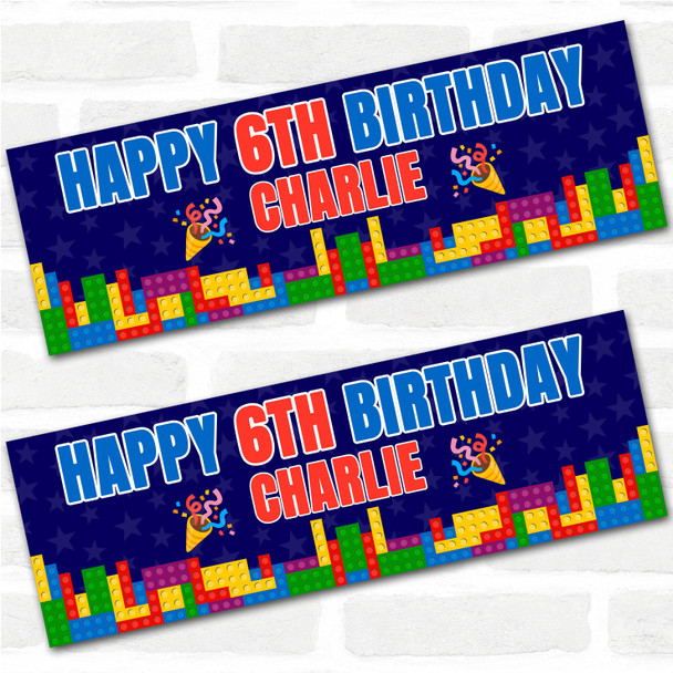 Personalised Party Banner For Kids Birthday Kids Birthday Lego Bricks