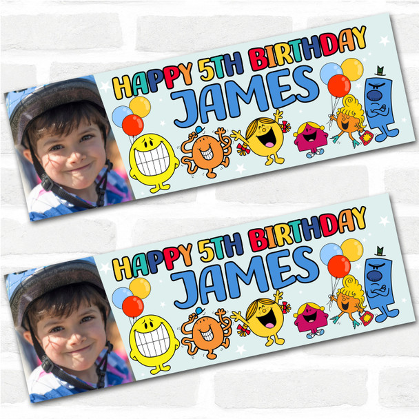 Personalised Party Banner For Kids Birthday Mr Men Photo
