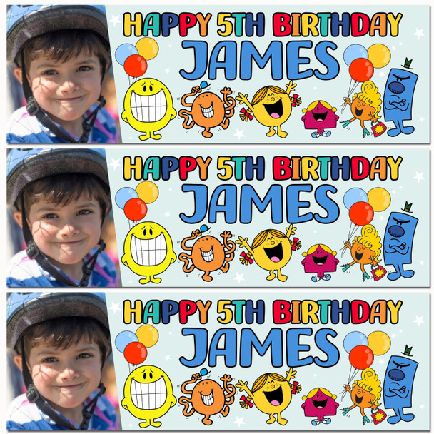 Personalised Party Banner For Kids Birthday Mr Men Photo