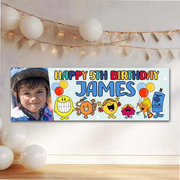 Personalised Party Banner For Kids Birthday Mr Men Photo