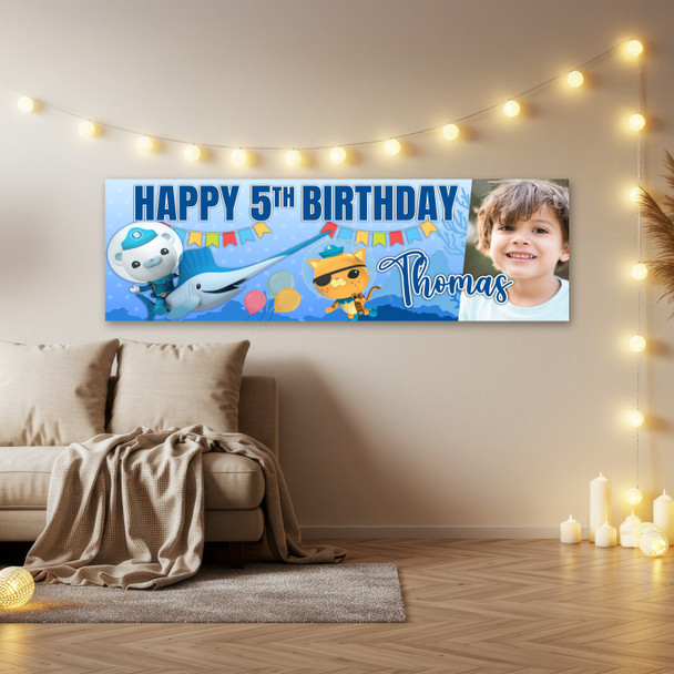 Personalised Party Banner For Kids Birthday Octonauts Photo