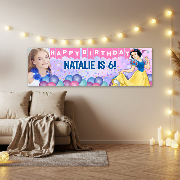 Personalised Party Banner For Kids Birthday Disney Princess Snow White