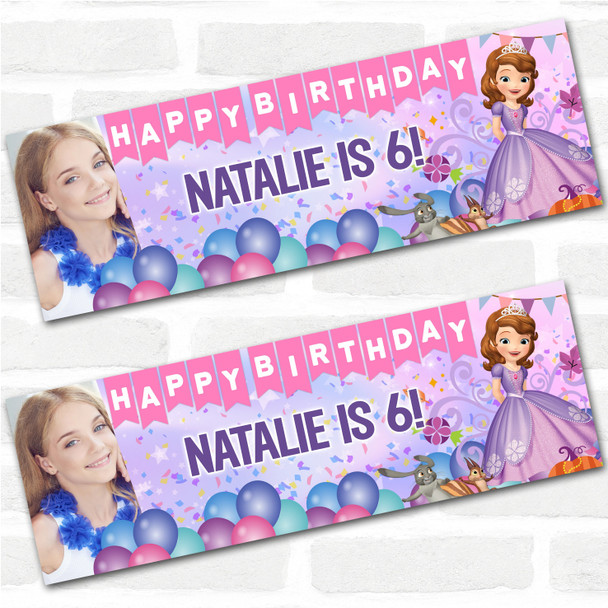 Personalised Party Banner For Kids Birthday Disney Princess Sophia
