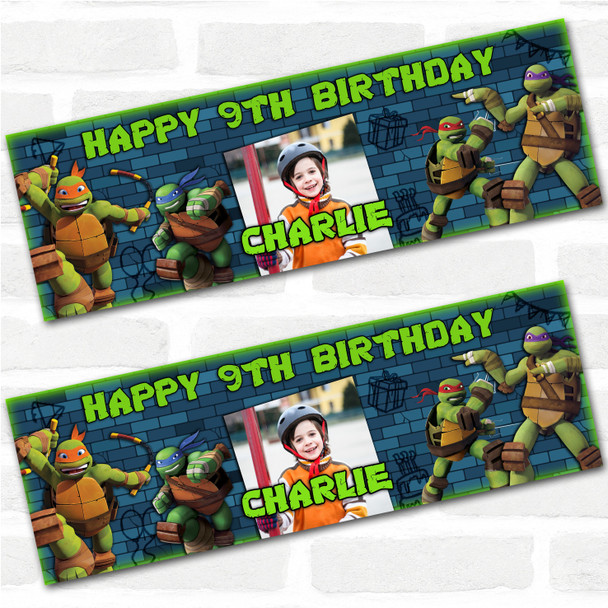 Personalised Party Banner For Kids Birthday Teenage Mutant Ninja Turtles Photo