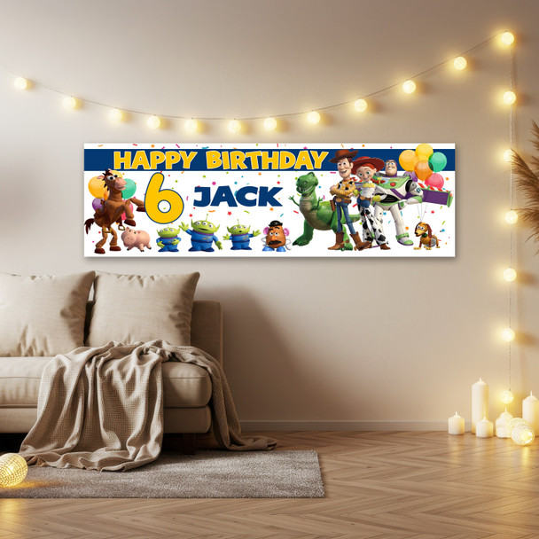 Personalised Party Banner For Kids Birthday Toy Story