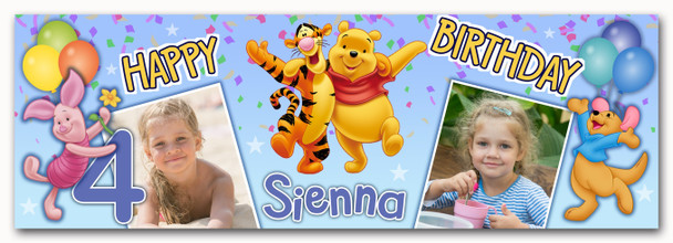 Personalised Party Banner For Kids Birthday Winnie-The-Pooh Photo