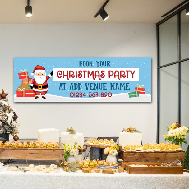 Personalised Party Banner For Christmas Party Book Company Santa Gift