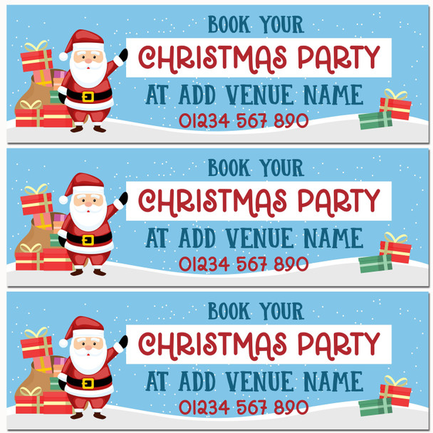 Personalised Party Banner For Christmas Party Book Company Santa Gift