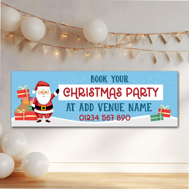 Personalised Party Banner For Christmas Party Book Company Santa Gift