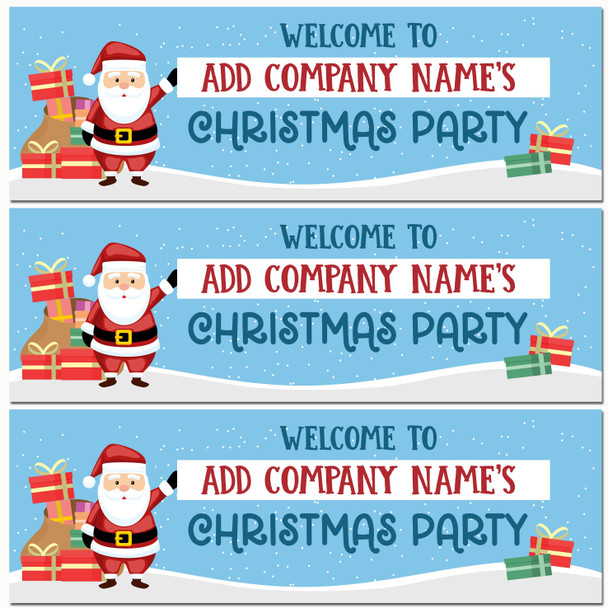 Personalised Party Banner For Christmas Party Company Santa Gift