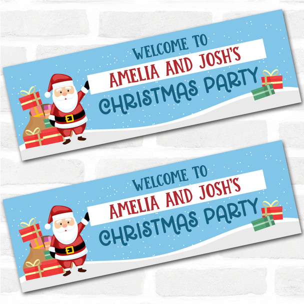 Personalised Party Banner For Christmas Party Couple Santa Gift