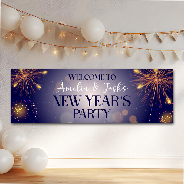Personalised Party Banner For New Years Party Welcome Fireworks