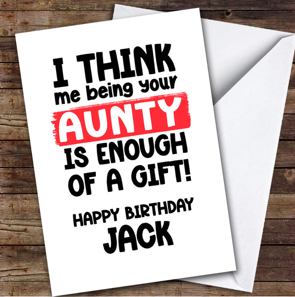 Funny Nephew Niece Birthday Card Personalised