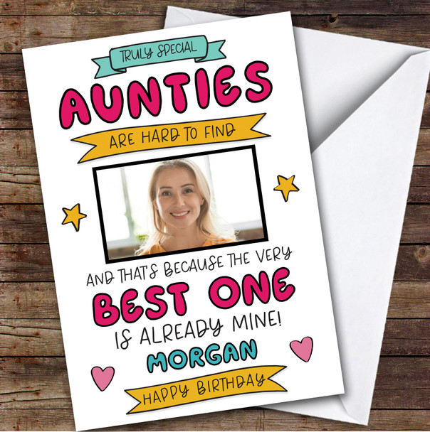 Birthday Card Personalised Aunty Photo Best One Is Mine